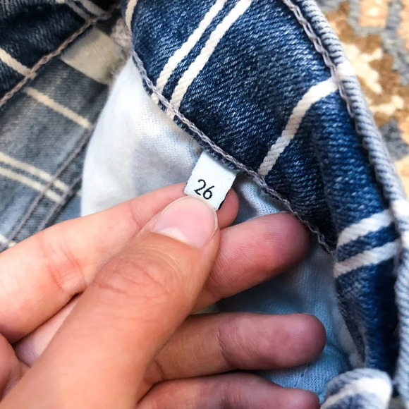 Boyish Stanley Striped Straight Leg Denim Jeans 26 - Picture 12 of 14